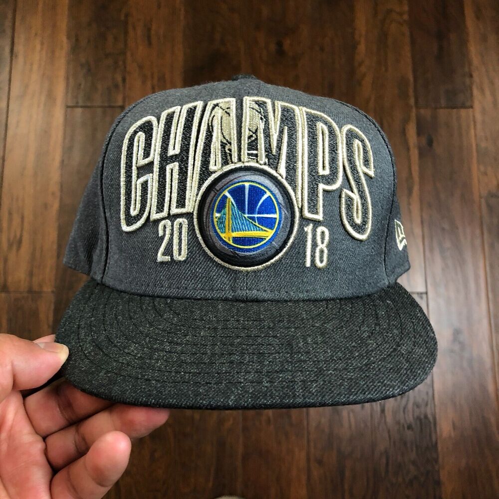 GOLDEN STATE WARRIORS 2018 CHAMPS NBA NEW ERA SNAPBACK HAT CAP H1